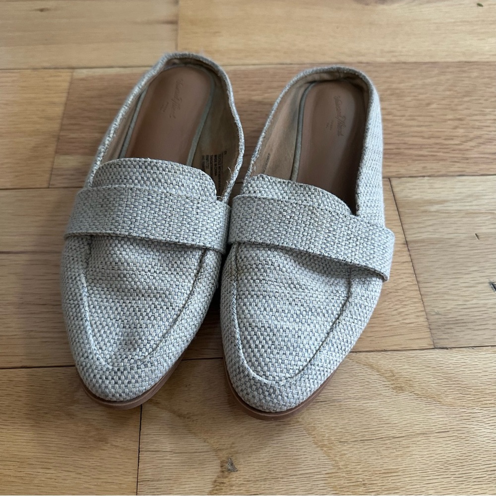 Target Cream Tweed Slip-on Loafers Flats Slip-on Shoes
